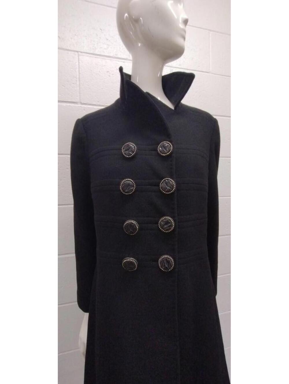 Vintage Paris Couture Coat Black 1960s Mod Boutique Erick 17 De La Paix France